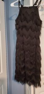 ***SOLD***Guess black fringe dress